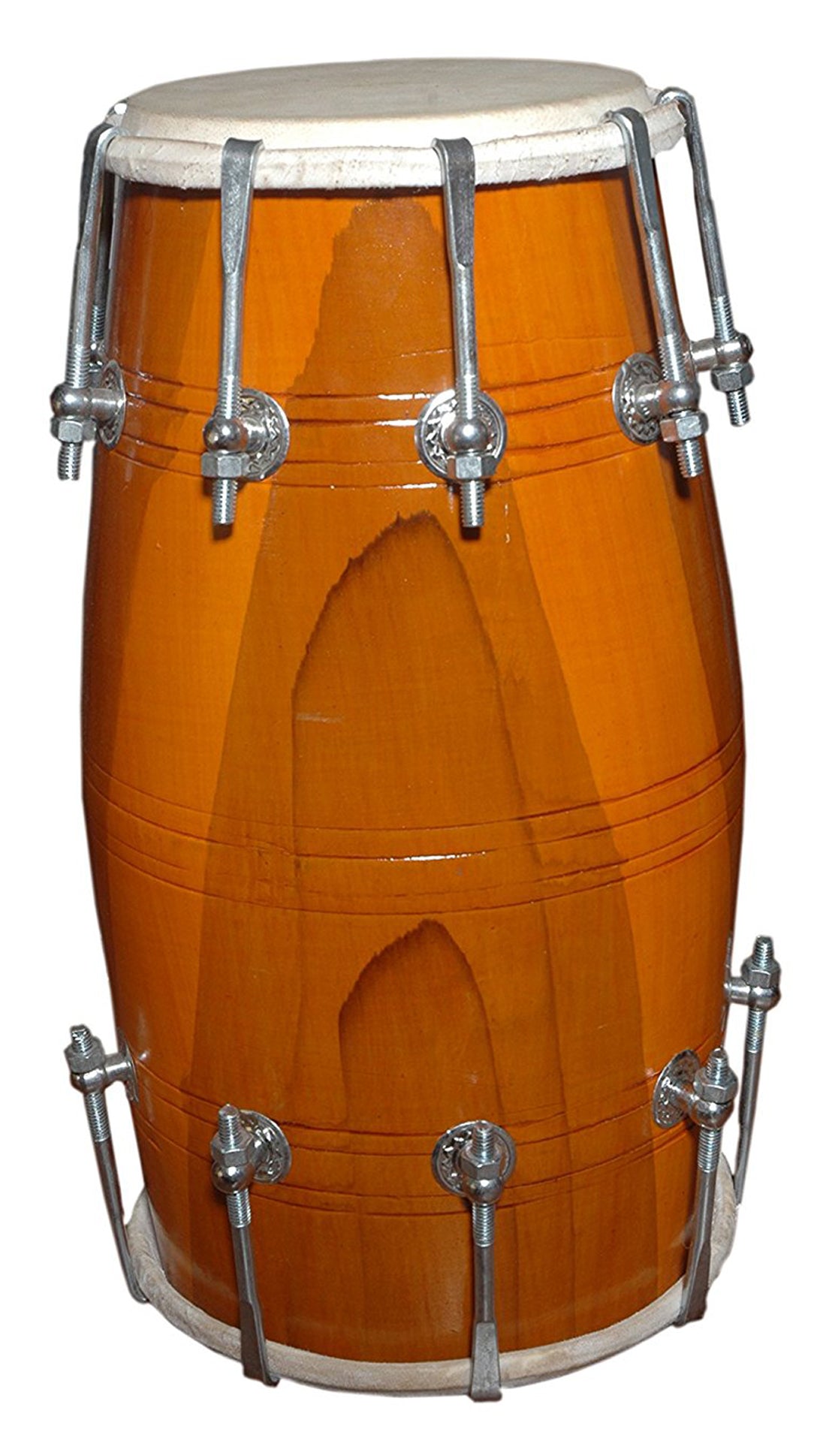 Binas 16-Inches Mango wood Dhol dholki With nuts Tuning Spanner + Carrey Bag Musical instrument Folk New dholak drum dhol