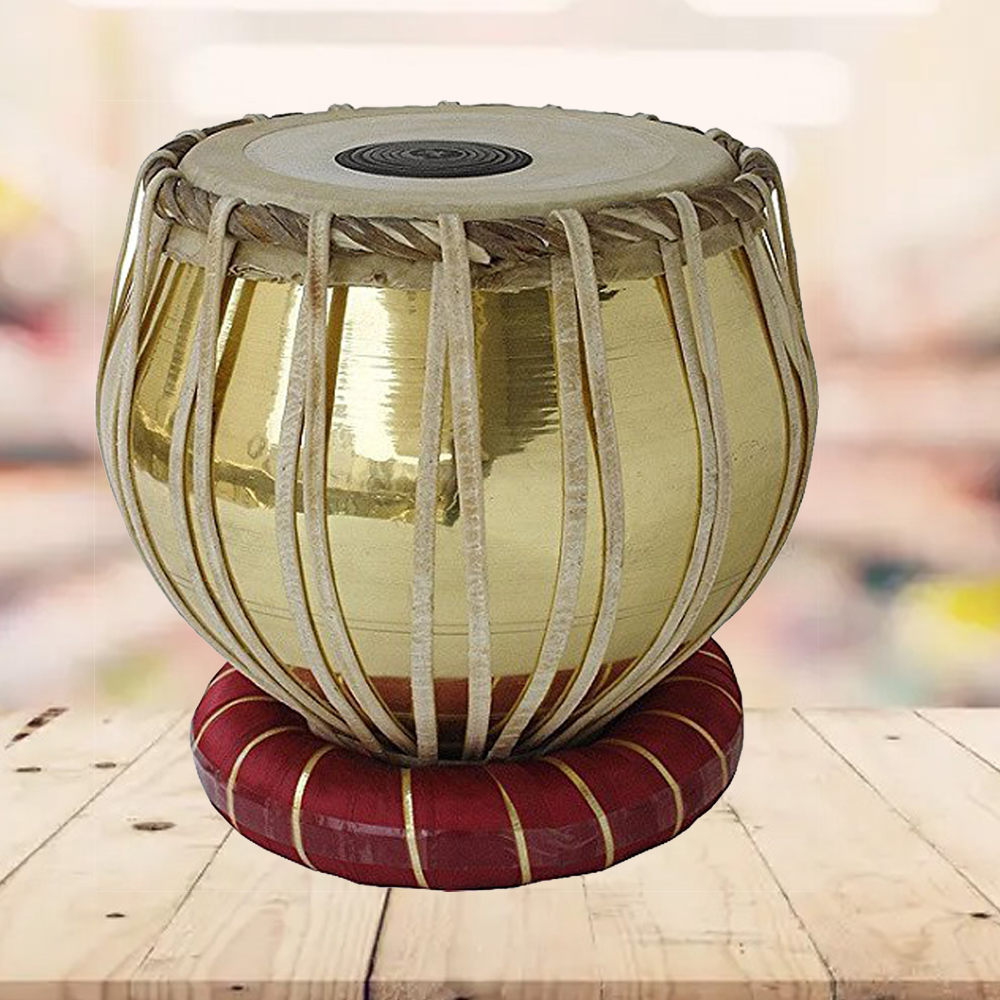 Binas Pro Brass Tabla Set, 3.5 Kg Bayan, Finest Rose wood Dayan, Bag, Hammer musical instrument