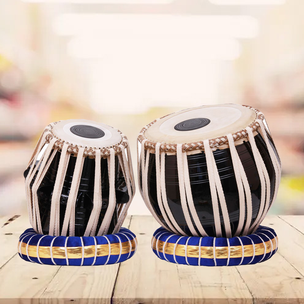 Binas Pro Tabla Set, 3.5 Kg Steel Bayan, Finest Rose wood Dayan, Bag, Hammer