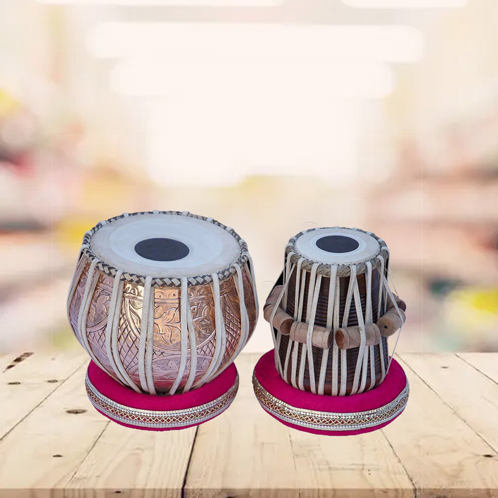 Binas Pro 2.50 KG Copper Tabla Set, Bayan, Finest Rose wood Dayan, Bag, Hammer musical instrument