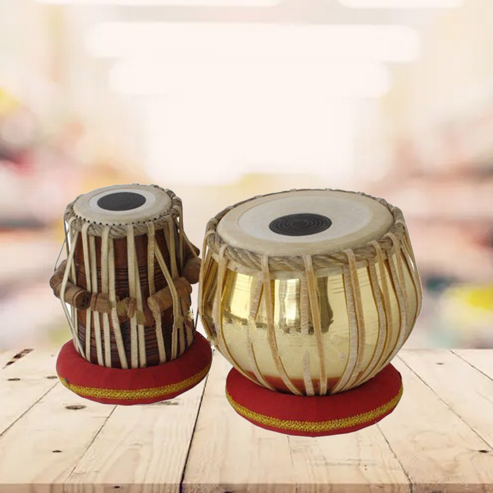 Binas Pro Brass Tabla Set, 3.5 Kg Bayan, Finest Rose wood Dayan, Bag, Hammer musical instrument