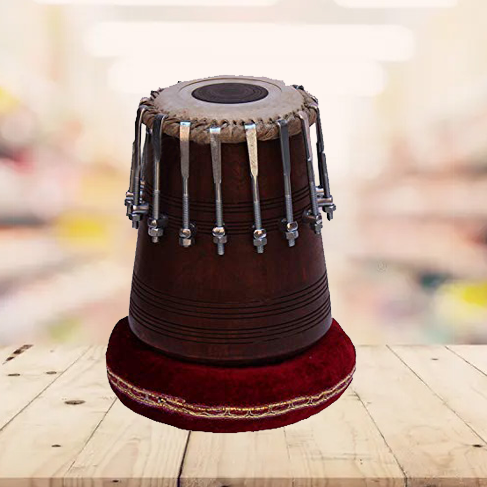 Binas Tabla Drum Set,Nut/Bolt Tuned Iron Tabla Set Quality, 3 Kilograms Bayan - Double Color, Rose wood Dayan Tuneable To C Sharp, Padded Bag, Book, Hammer, Cushions, Cover,Hand Drums musical instrument