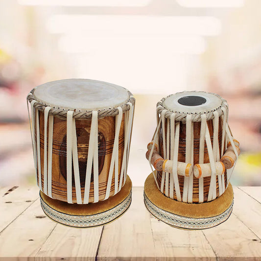 Binas Dhama Jodi,White Strap Wood Dhama Wood Dayan musical instruments tabla drum set