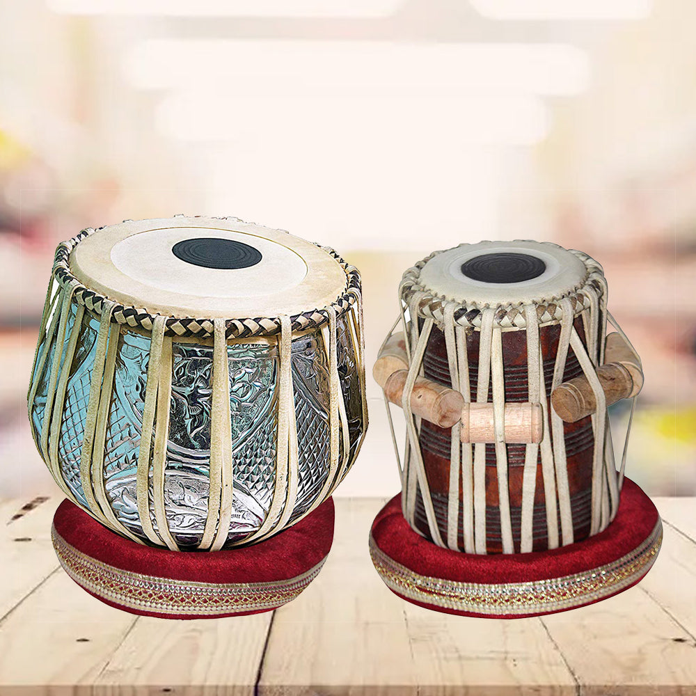 Binas Pro 2.50 KG Copper Tabla Set, Bayan, Finest Rose wood Dayan, Bag, Hammer musical instrument