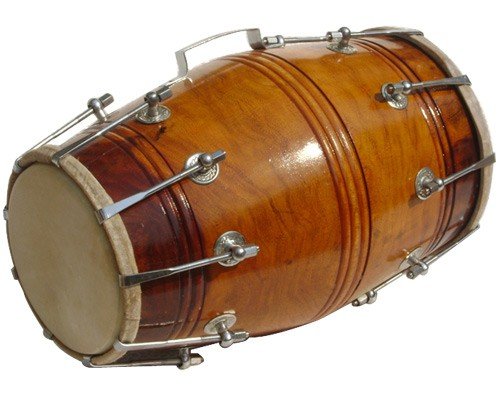 Binas 16-Inches Mango wood Dhol dholki With nuts Tuning Spanner + Carrey Bag Musical instrument Folk New dholak drum dhol
