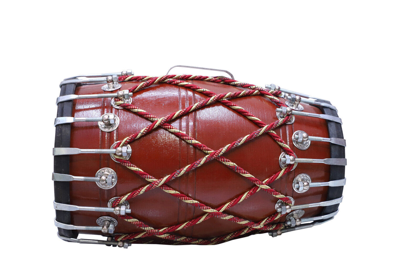 Binas Professional dholak drum Musical instruments Folk New Teak wood 17 Inches nut bolt with doory Dholak Dhol dholki nuts Tuning Spanner + Carrey Bag