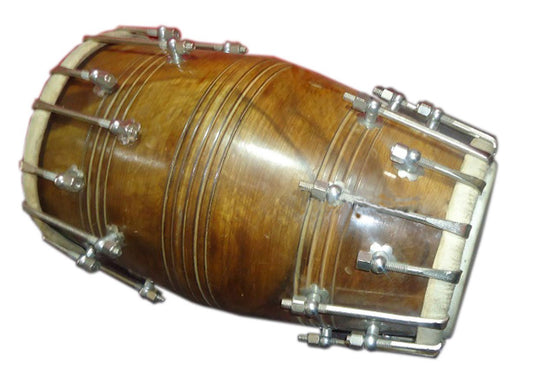 Binas 16-Inches Mango wood Dhol dholki With nuts Tuning Spanner + Carrey Bag Musical instrument Folk New dholak drum dhol