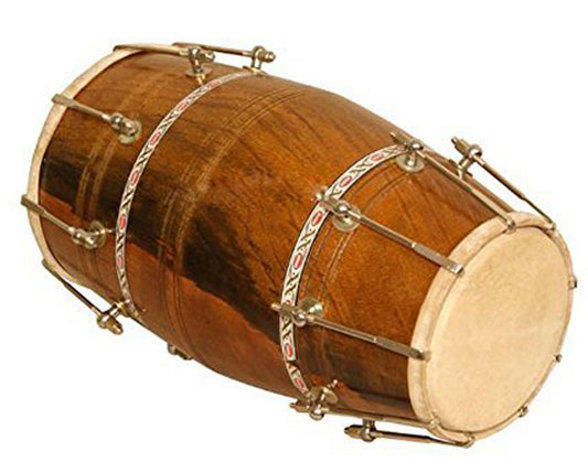 Binas 16-Inches Mango wood Dhol dholki With nuts Tuning Spanner + Carrey Bag Musical instrument Folk New dholak drum dhol