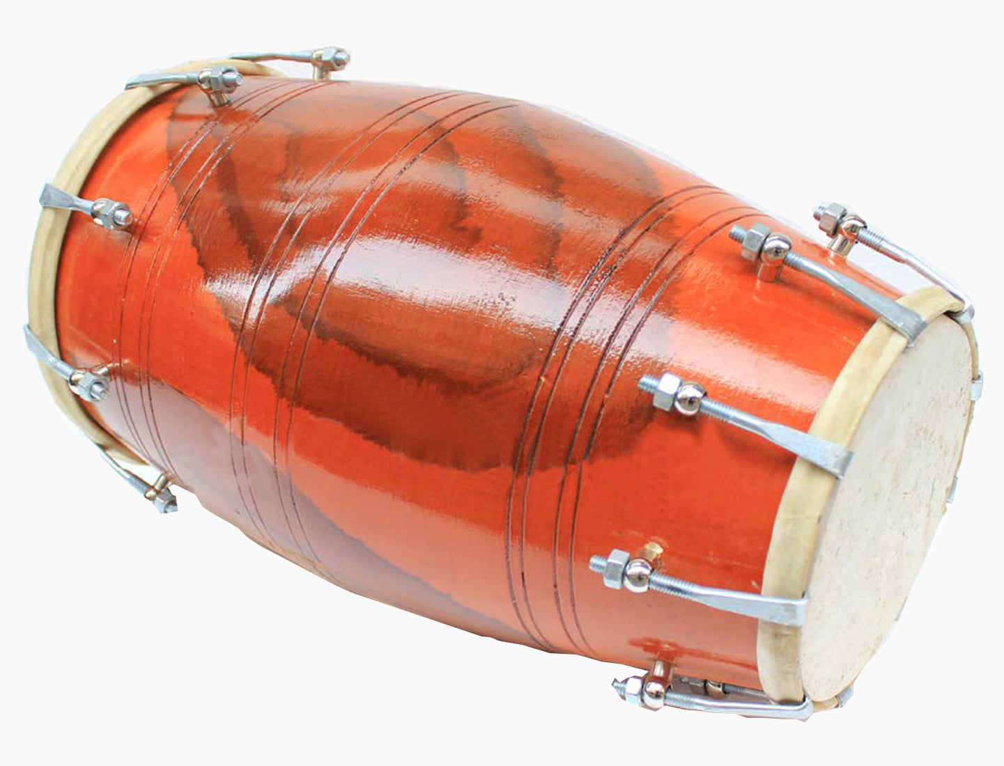 Binas 16-Inches Mango wood Dhol dholki With nuts Tuning Spanner + Carrey Bag Musical instrument Folk New dholak drum dhol