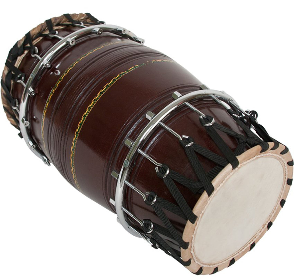 Binas Professional dholak drum Musical instruments Folk New Teak Wood 21 Inches nut bolt Dholak Dhol dholki + nuts Tuning Spanner + Carrey Bag