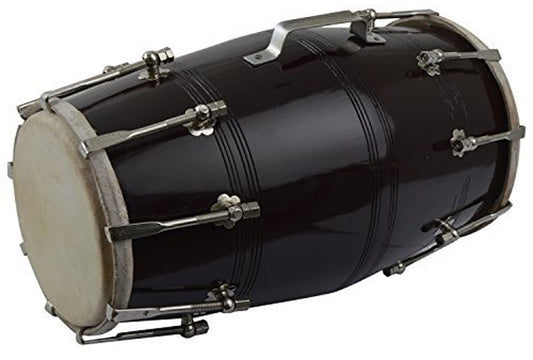 Binas 16-Inches Mango wood Dhol dholki With nuts Tuning Spanner + Carrey Bag Musical instrument Folk New dholak drum dhol