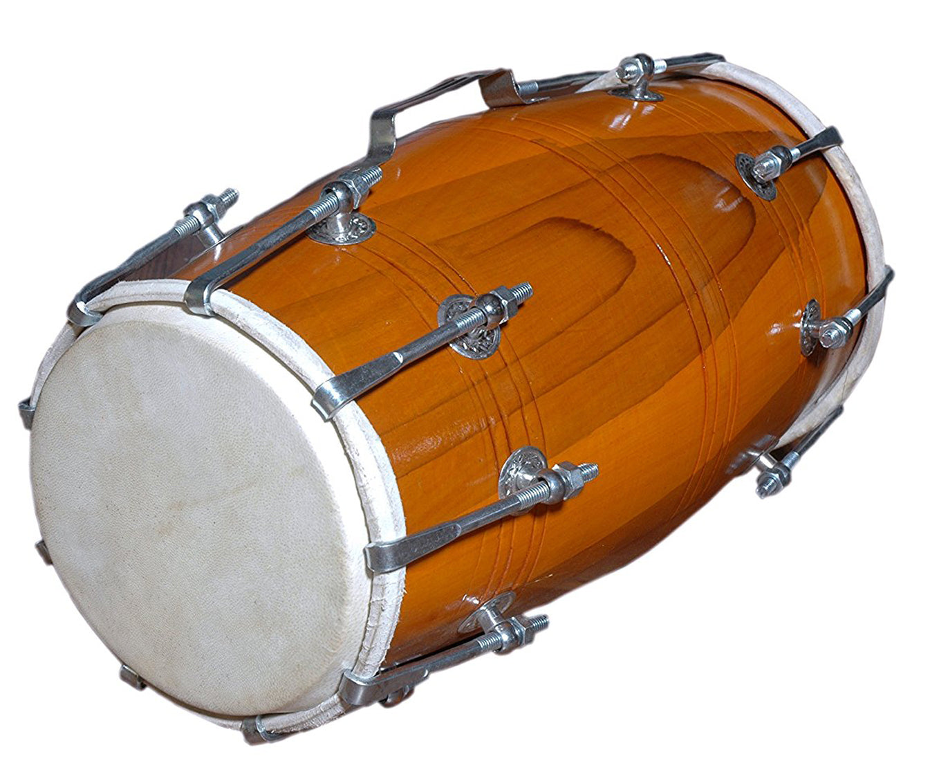 Binas 16-Inches Mango wood Dhol dholki With nuts Tuning Spanner + Carrey Bag Musical instrument Folk New dholak drum dhol