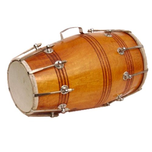Binas 16-Inches Mango wood Dhol dholki With nuts Tuning Spanner + Carrey Bag Musical instrument Folk New dholak drum dhol
