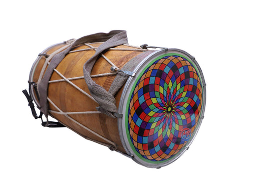 Binas Professional 24-Inches Punjabi Dhol dholki With nuts Tuning Spanner + Carrey Bag  Musical instrument Folk New dholak drum dhol drum