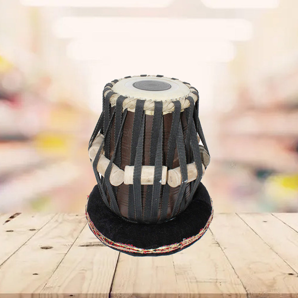 Binas Pro Tabla Set, 3.5 Kg Steel Bayan, Finest Rose wood Dayan, Bag, Hammer