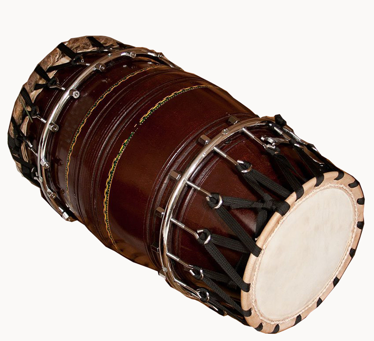 Binas Professional dholak drum Musical instruments Folk New Teak Wood 21 Inches nut bolt Dholak Dhol dholki + nuts Tuning Spanner + Carrey Bag