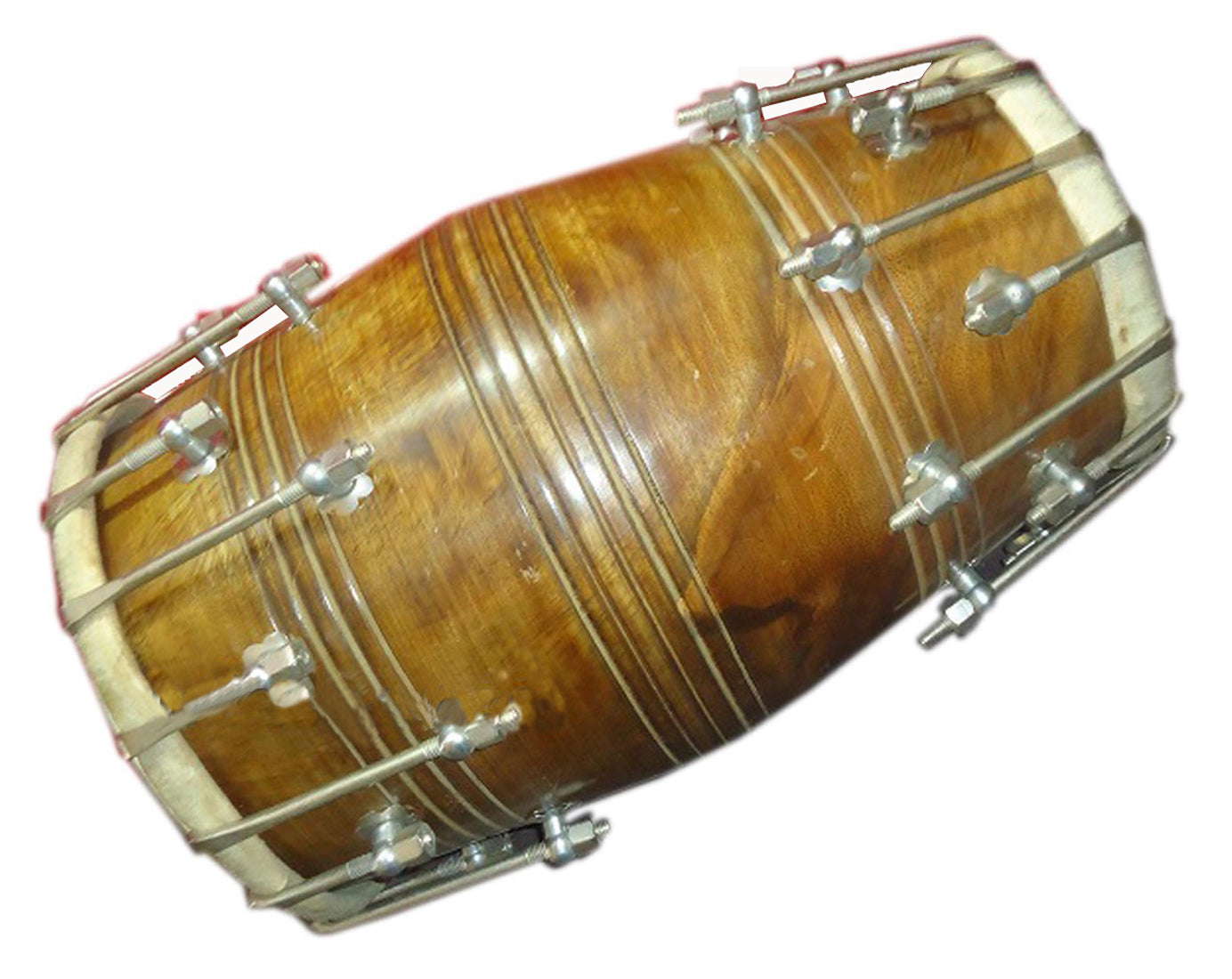 Binas 16-Inches Mango wood Dhol dholki With nuts Tuning Spanner + Carrey Bag Musical instrument Folk New dholak drum dhol