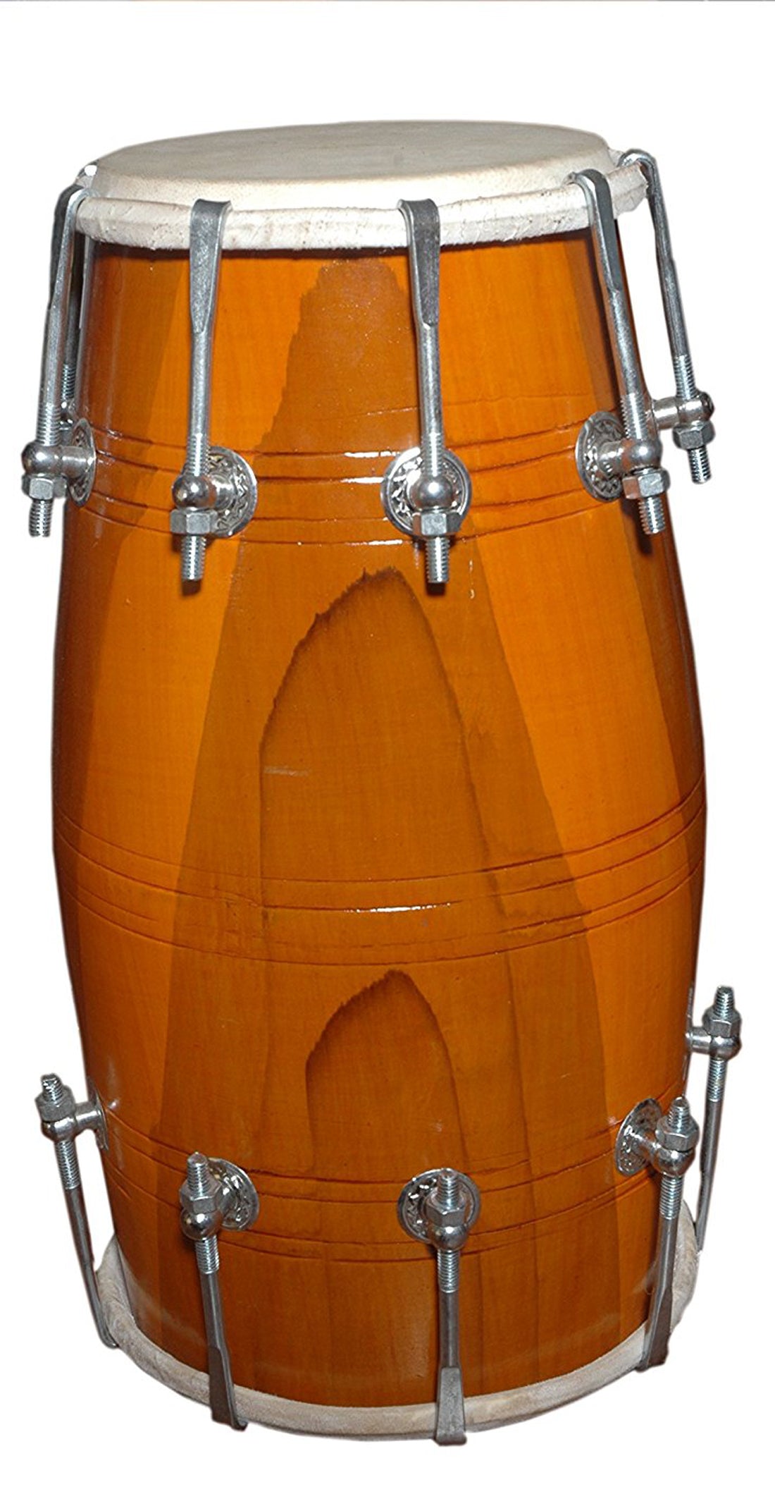 Binas 16-Inches Mango wood Dhol dholki With nuts Tuning Spanner + Carrey Bag Musical instrument Folk New dholak drum dhol