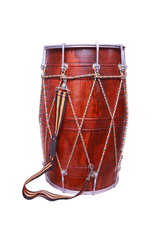Binas Professional 24-Inches Punjabi Dhol dholki With nuts Tuning Spanner + Carrey Bag  Musical instrument Folk New dholak drum dhol drum