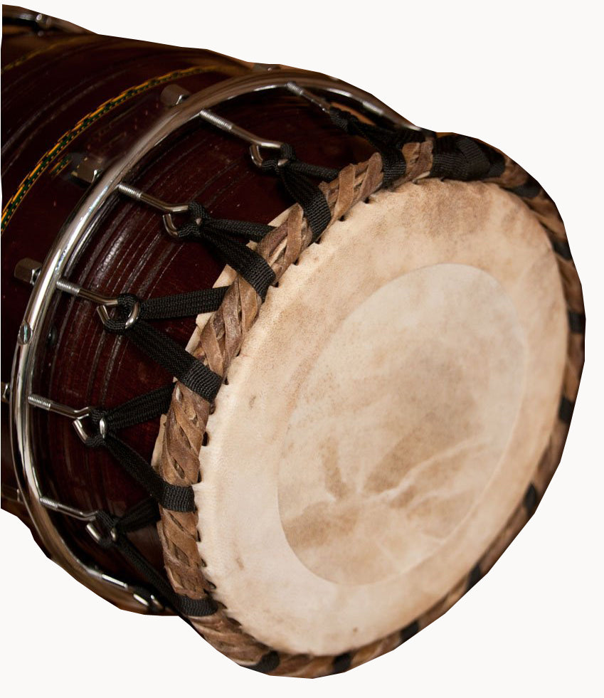 Binas Professional dholak drum Musical instruments Folk New Teak Wood 21 Inches nut bolt Dholak Dhol dholki + nuts Tuning Spanner + Carrey Bag