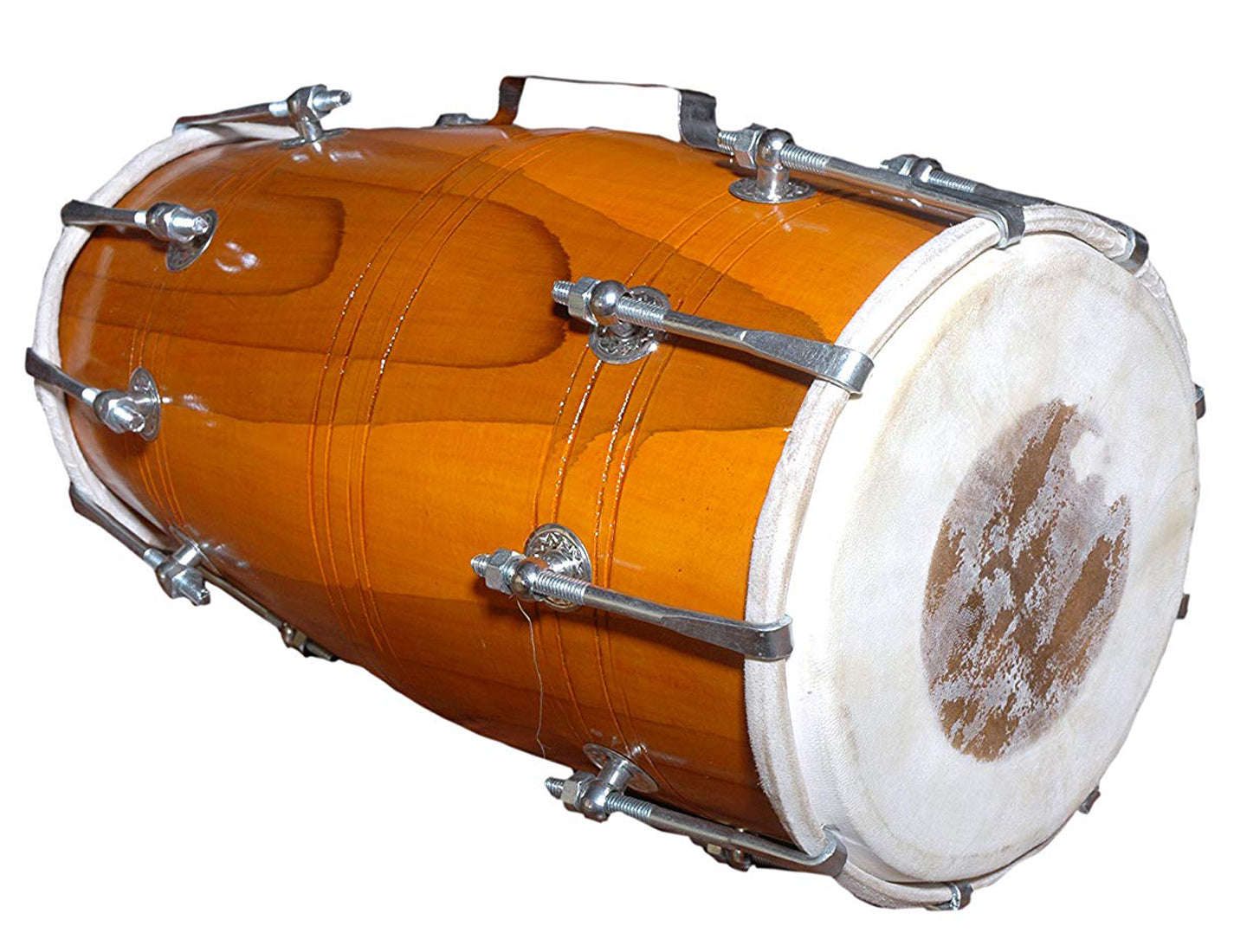 Binas 16-Inches Mango wood Dhol dholki With nuts Tuning Spanner + Carrey Bag Musical instrument Folk New dholak drum dhol