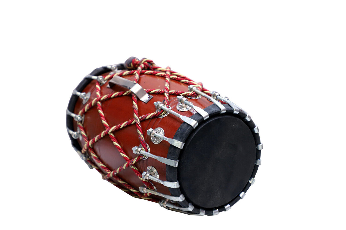 Binas Professional dholak drum Musical instruments Folk New Teak wood 17 Inches nut bolt with doory Dholak Dhol dholki nuts Tuning Spanner + Carrey Bag