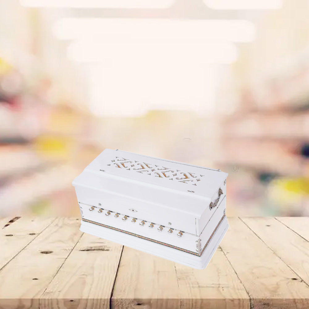 Binas Harmonium Traveler Hand Pumped /Portable/Folding 9 Stops- 5 Main & 4 Drones, 3½ Octaves, Teak Color, Coupler, Gig Bag, Bass-Male Reed - 440 Hz, Suitable for Yoga, Bhajan, Kirtan, etc