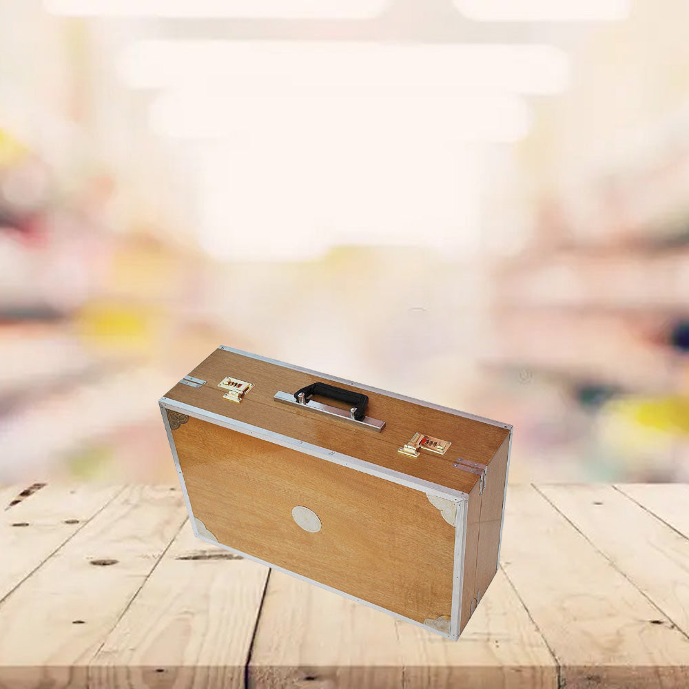 Binas Harmonium Traveler Hand Pumped /Portable/Folding 9 Stops- 5 Main & 4 Drones, 3½ Octaves, Teak Color, Coupler, Gig Bag, Bass-Male Reed - 440 Hz, Suitable for Yoga, Bhajan, Kirtan, etc