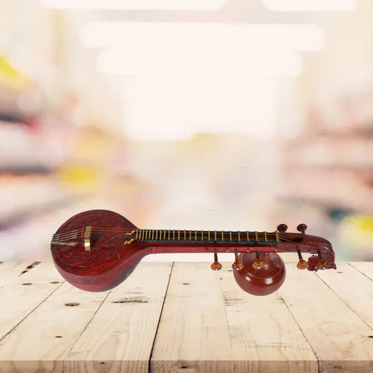 Binas Saraswati Veena Goddess Handmade Wood  Professional Tun Quality