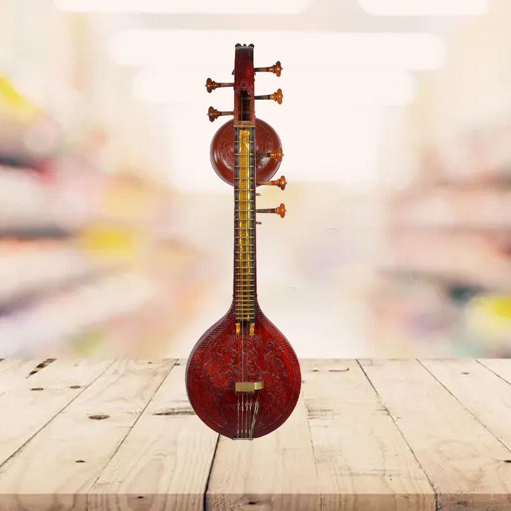 Binas Saraswati Veena Goddess Handmade Wood  Professional Tun Quality